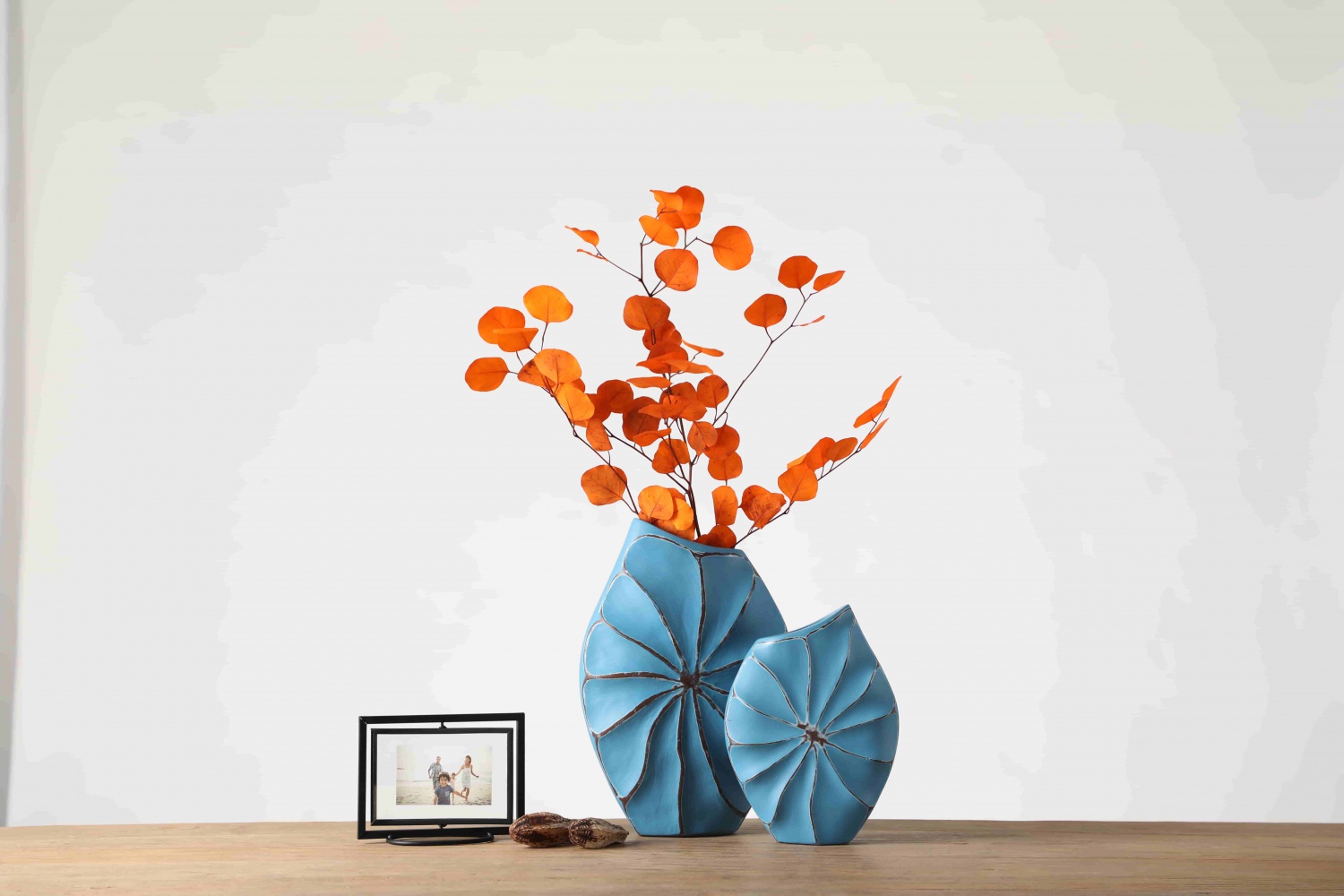 Modern Handmade Home Decoration Vase Blue Nordic Ikebana Vases Table Top Flower Vase for Home Decor