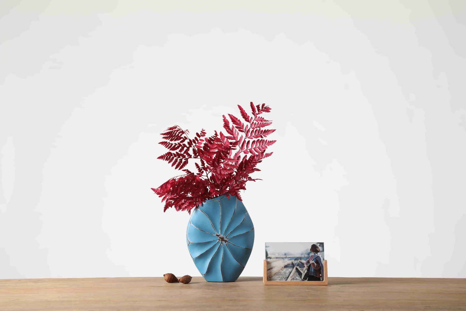 Modern Handmade Home Decoration Vase Blue Nordic Ikebana Vases Table Top Flower Vase for Home Decor
