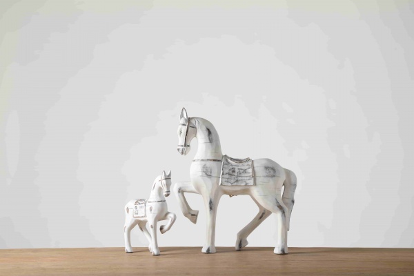 Nordic modern decoration resin crafts ornaments office living room white horse animal table ornament home decoration