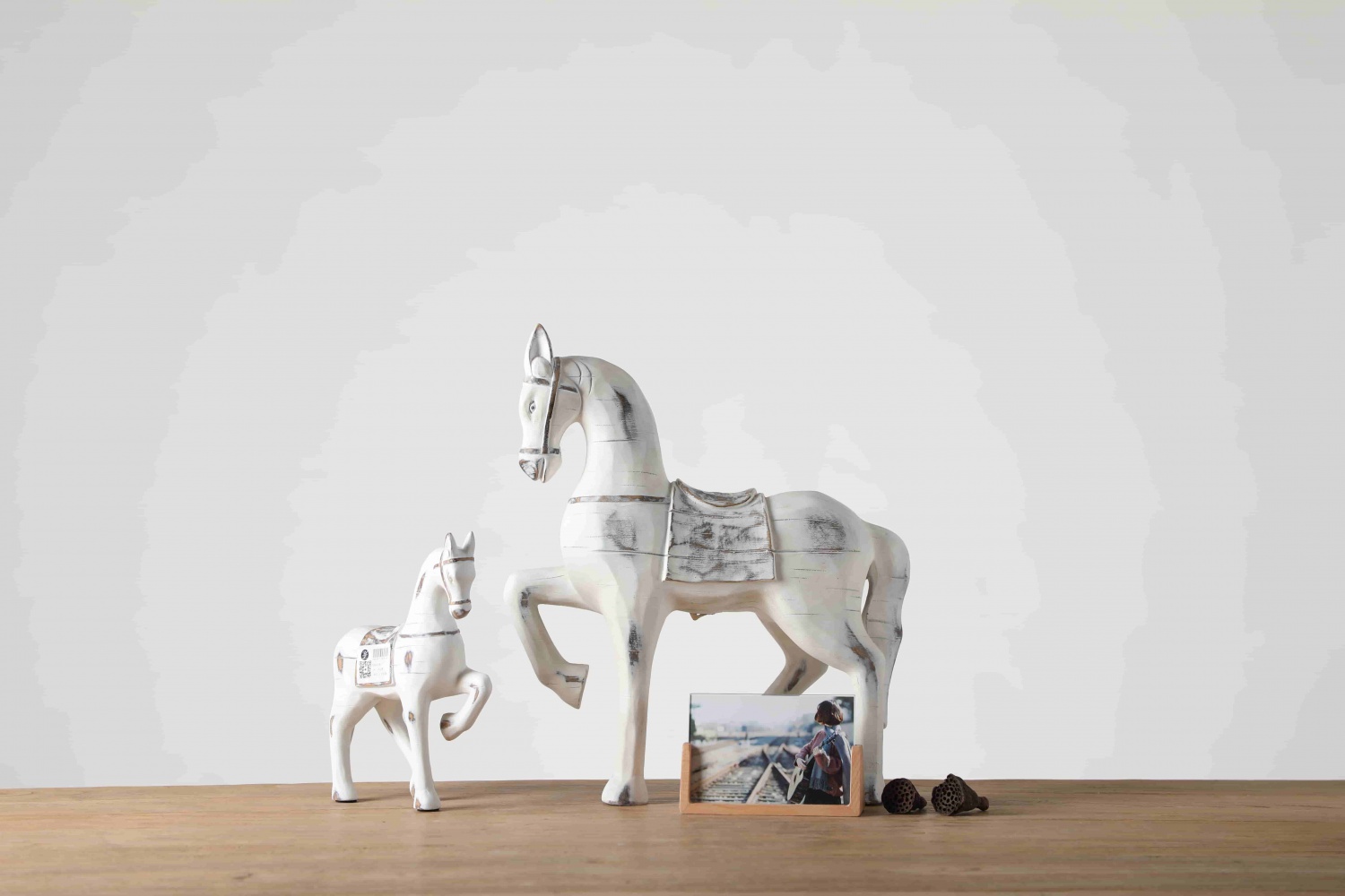 Nordic modern decoration resin crafts ornaments office living room white horse animal table ornament home decoration