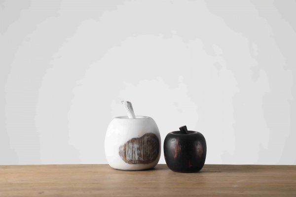 European style resin desktop home decoration storage box candy jar container apple shape resin crafts for home decor