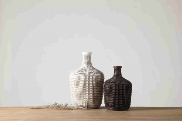 Nordic Style Retro Home Decoration Flower Arrangement Vase Home Decoration Pieces Office Table Decor Resin Flower Vase