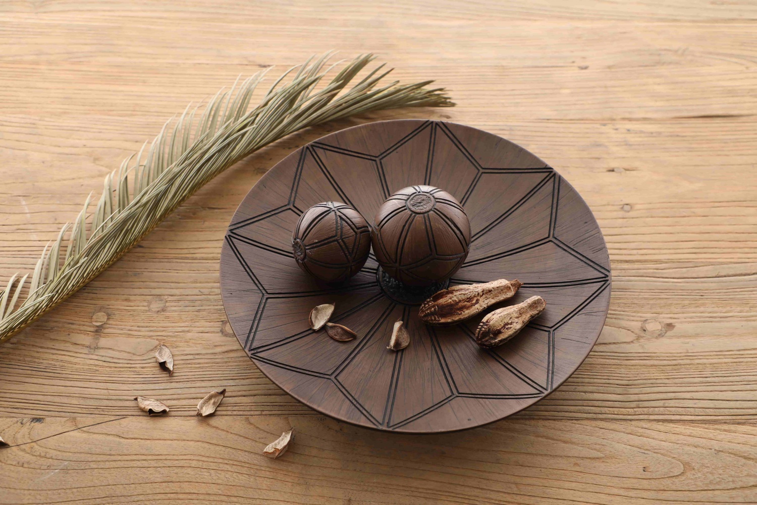 Nordic Ins Style Handmade Home Decor Dessert Plate Wooden Resin Crafts jewelry Tray for Home Decor
