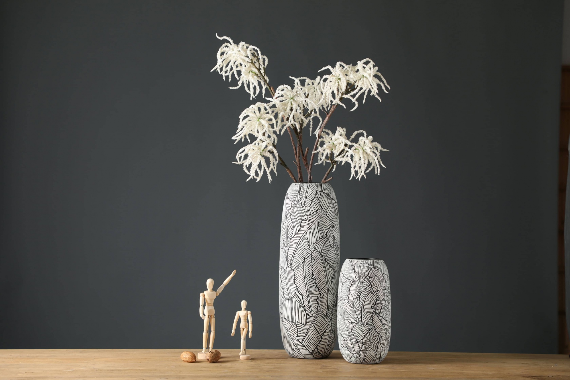 Modern nordic table decor vases set resin antique vase decorative home decoration flower vase