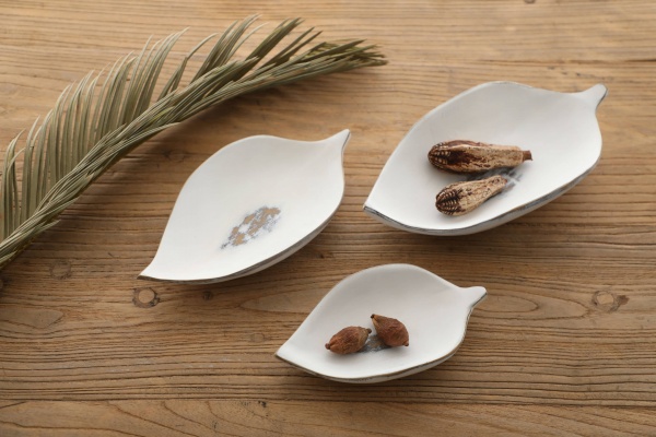 Nordic style leaf creative imitation copper rubbed resin crafts