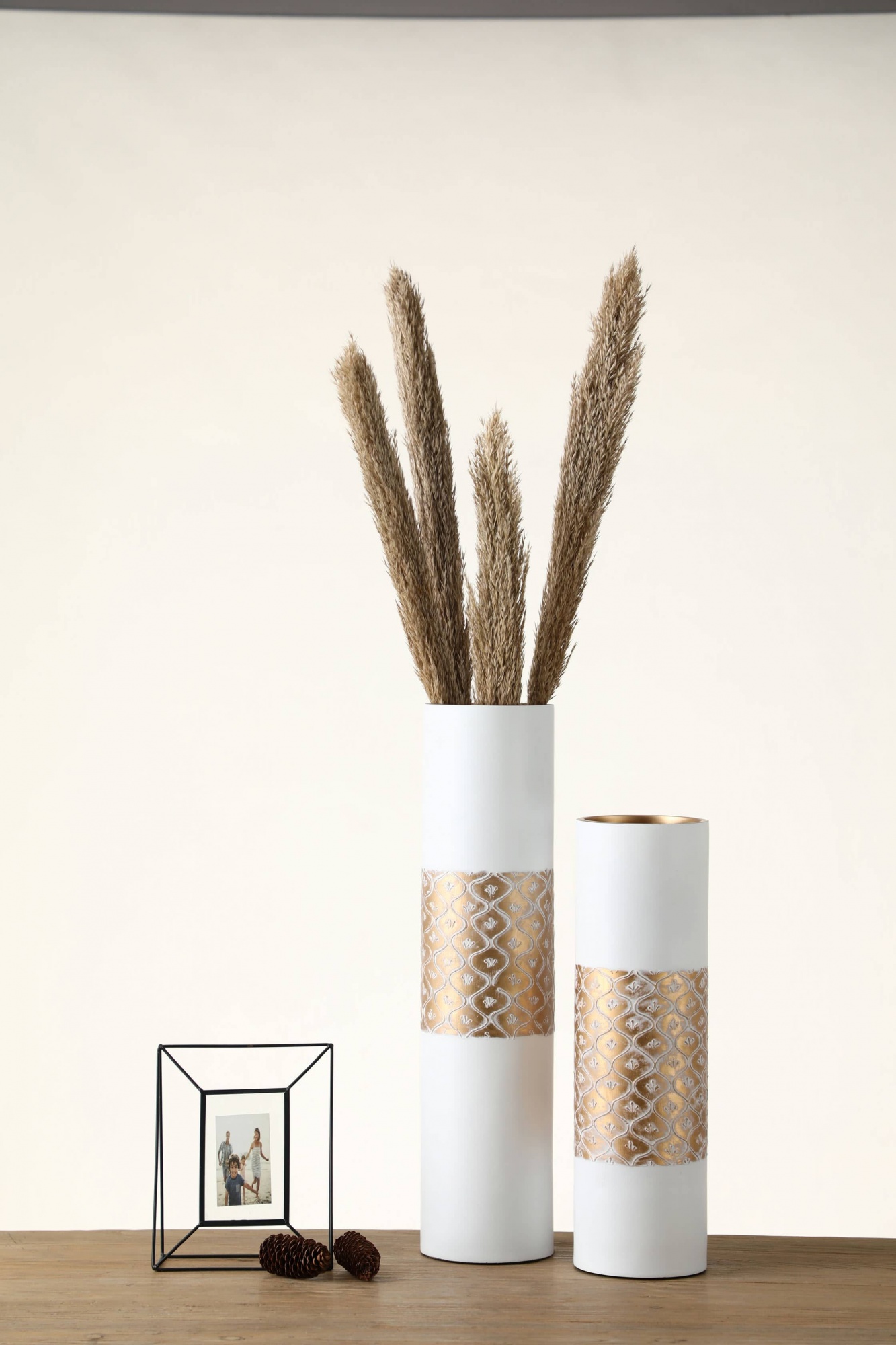 Wholesale Luxury Nordic Modern Home Hotel Decorative White and Gold Flower Vase Tall Table Decoration Vase for Flower