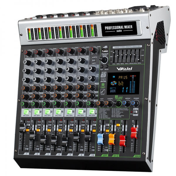 8路调音台 8路+两编组+24DSP效果+MP3+蓝牙+USB录音MW-82U