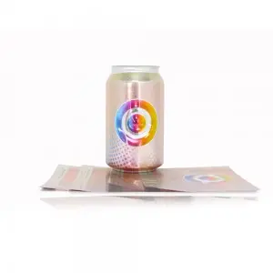 Lithography （platinum relief） is applied to shrink sleeve labels
