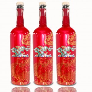 Positioning cold foil platinum relief shrink-wrap label