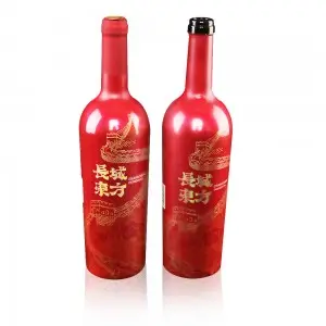 Strong embossed and debossed digital 3D Laser golden stamping for wine shrink wrap label