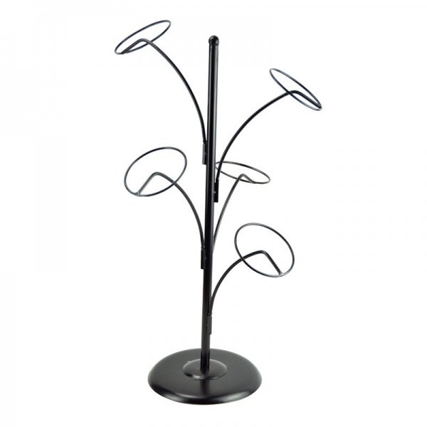 Hat rack for clothing stores which made of metal powder coat in balck finishing