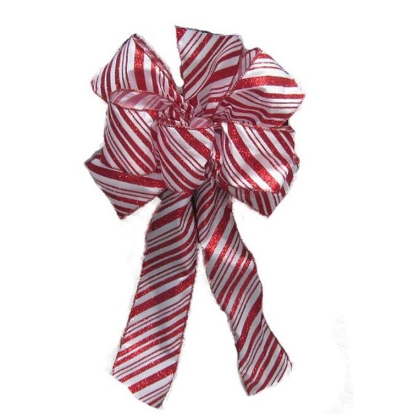 Vacation Life 6 ”Wide x 14 5” High Red Sequins Candy Stick Bow