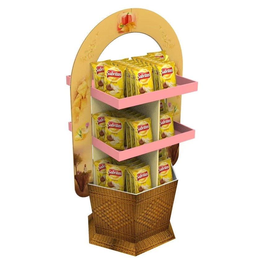 Corrugated Display Shelf Floor Cardboard Display Rack