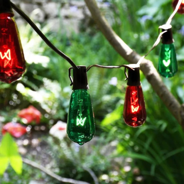 Old style red and green LED light strip Christmas tree hanging light string recommendation