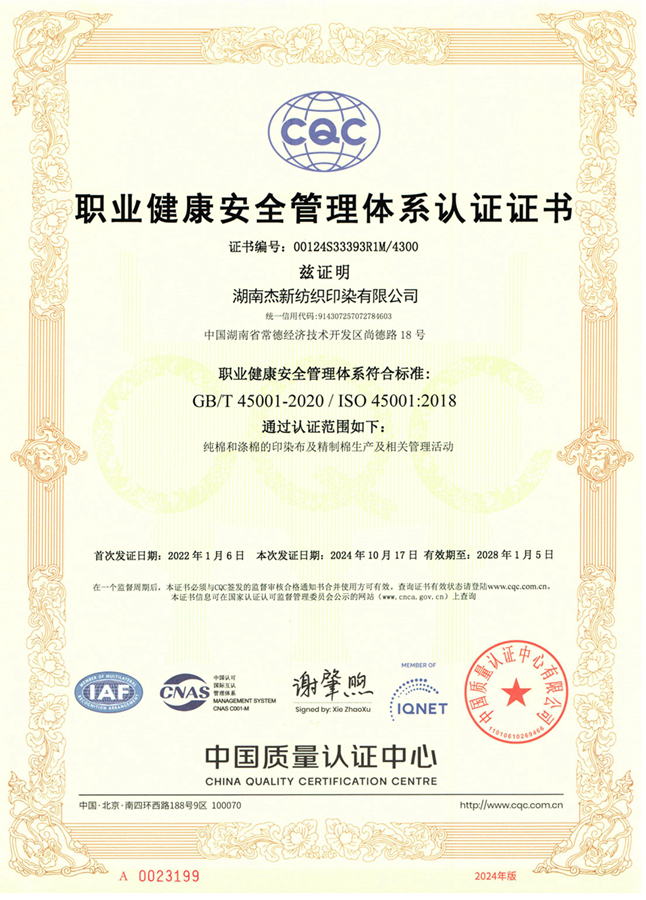 ISO 45001 Occupational Health and Safety Management System