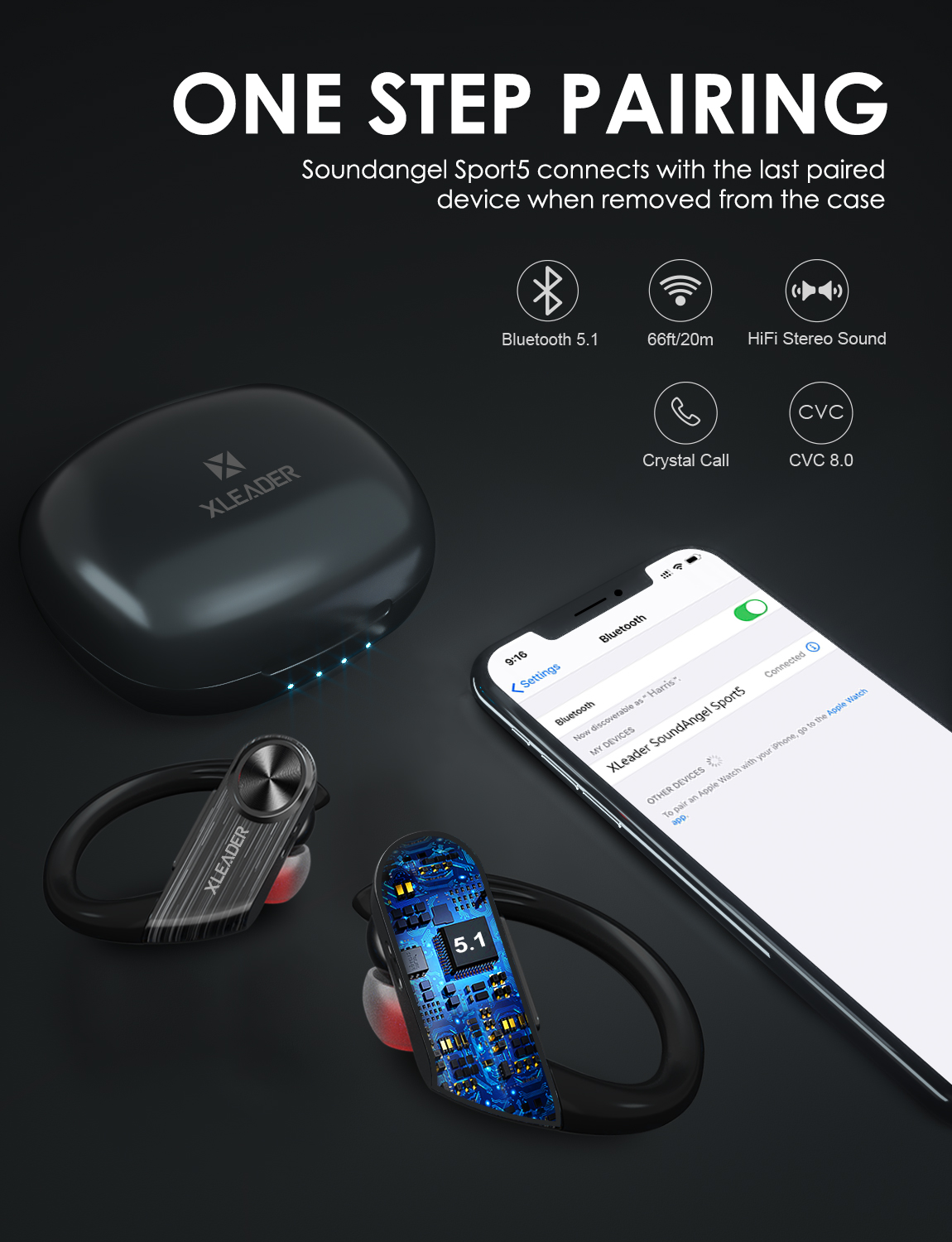XLeader Sport5 Wireless Earphones