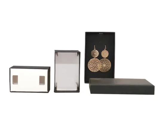 Earring lid-and-base box