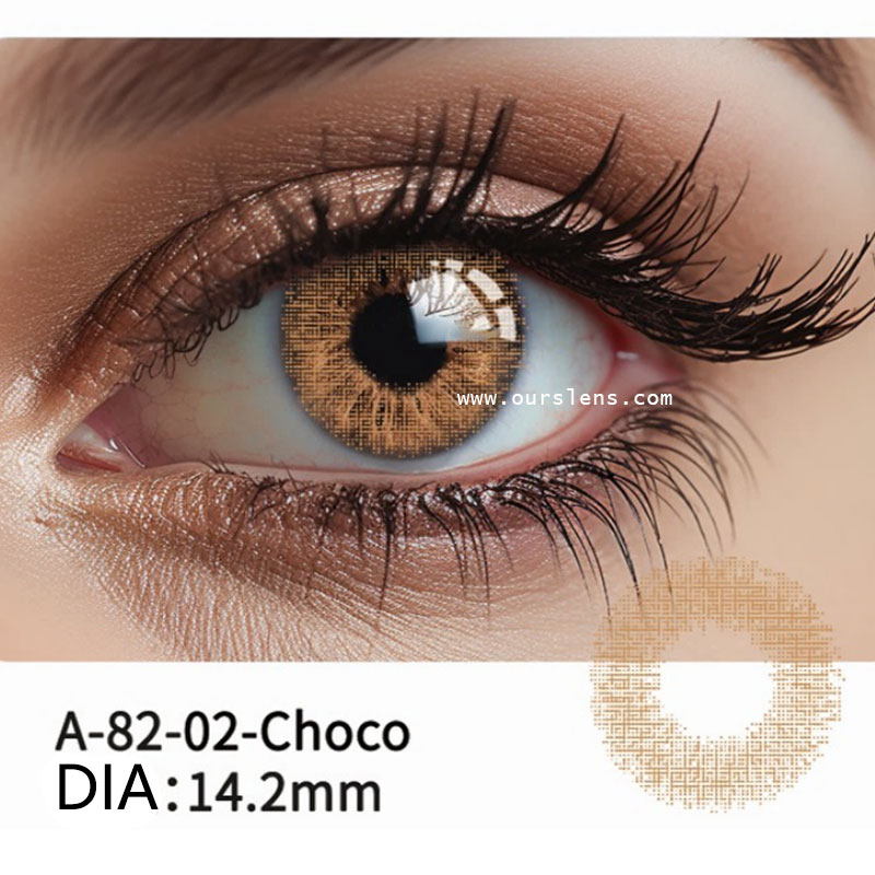 Natural Color Contact Lenses Yearly Colored Contacted Lens for Eyes Can OEM Customized Logo Packaging