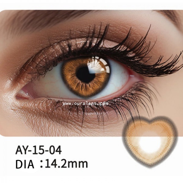 [OEM FACTORY]OEM Heart-shaped colored  contact lenses