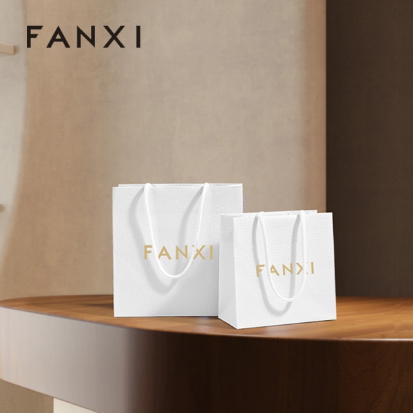 D072 FANXI Factory special paper white  jewelry bag