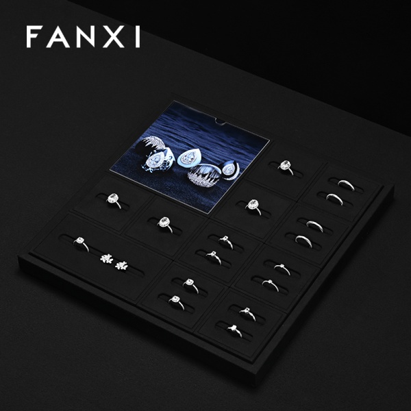 TT505 FANXI quality Black Microfiber Jewelry Combination Set
