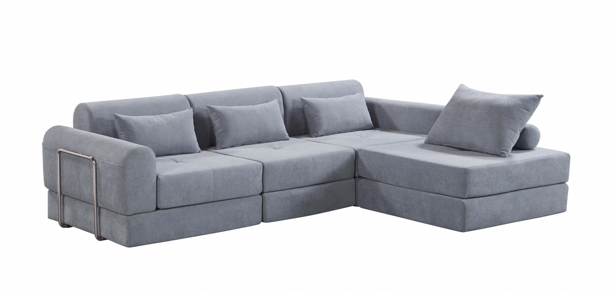 Modular Light Gray Folding Compressed Sofa Bed 