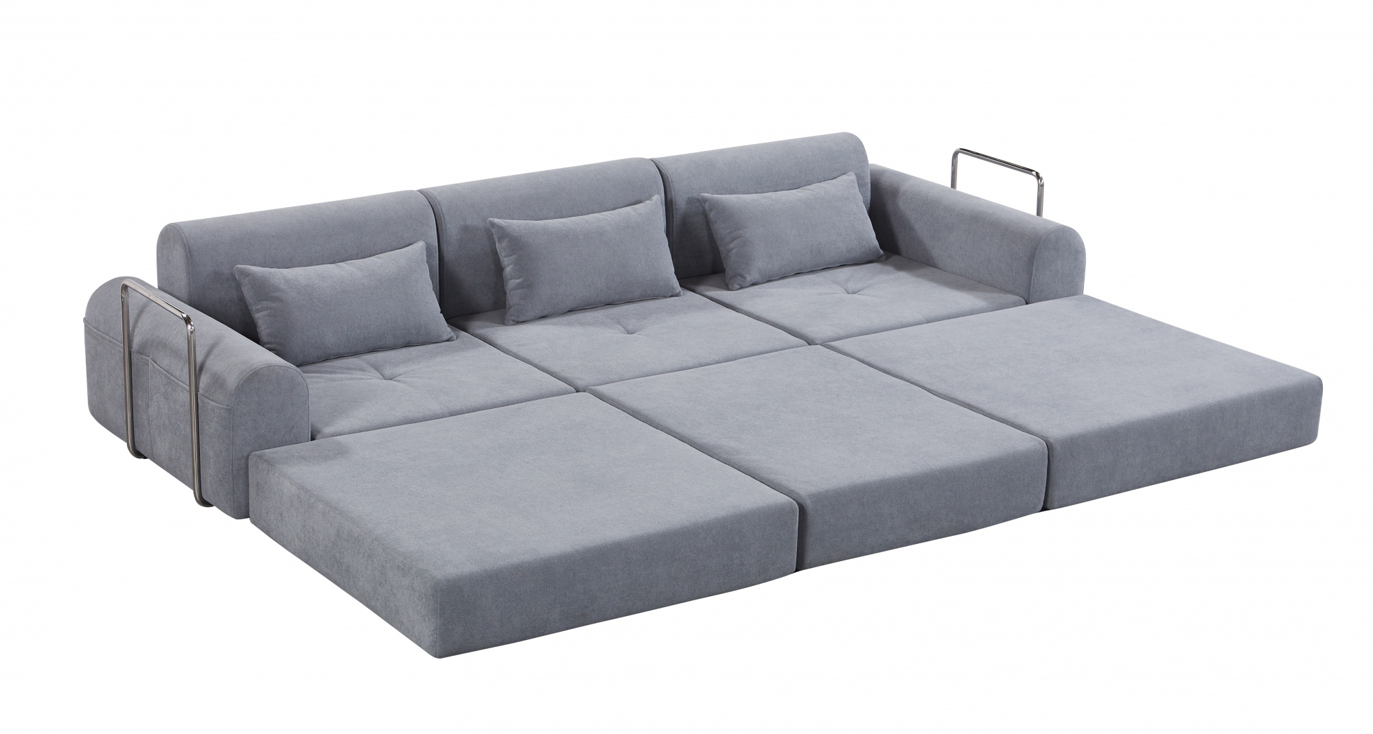 Modular Light Gray Folding Compressed Sofa Bed 