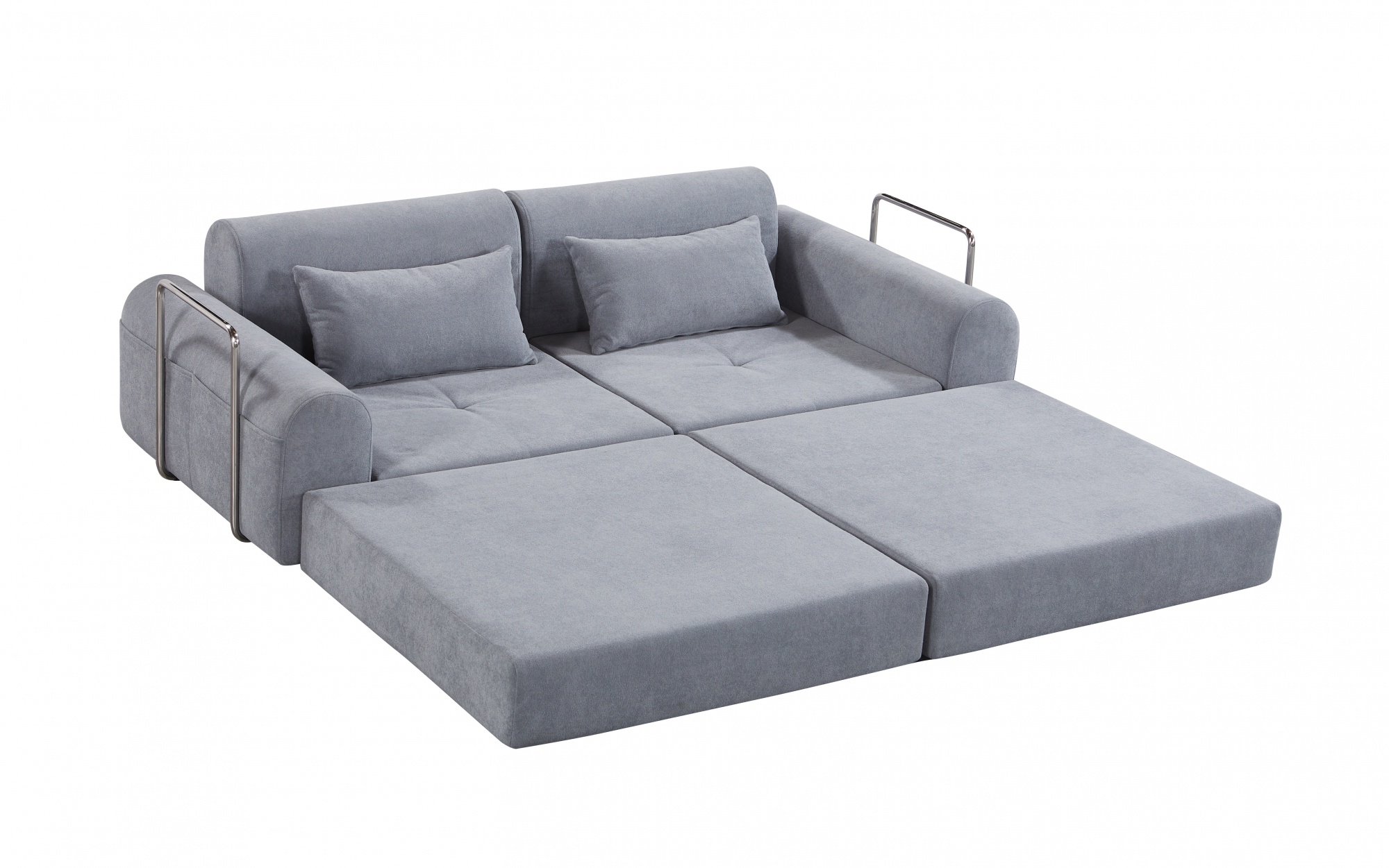 Modular Light Gray Folding Compressed Sofa Bed 