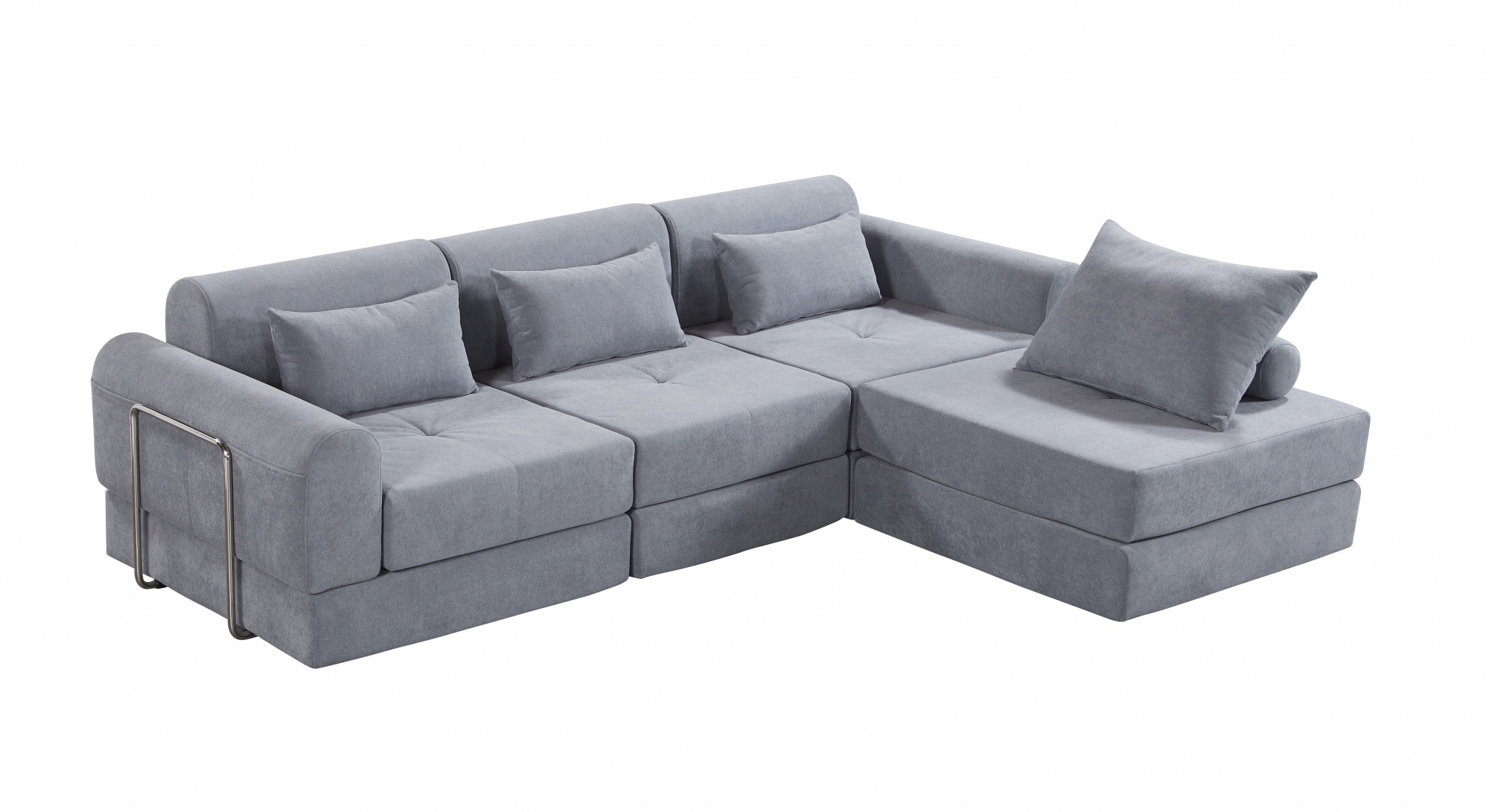 Modular Light Gray Folding Compressed Sofa Bed 
