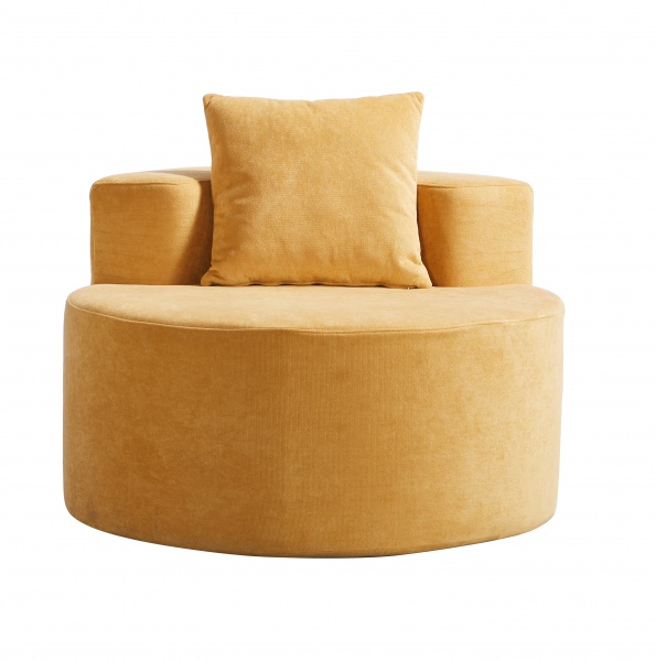 Yellow Round-Shape Compressed Couch