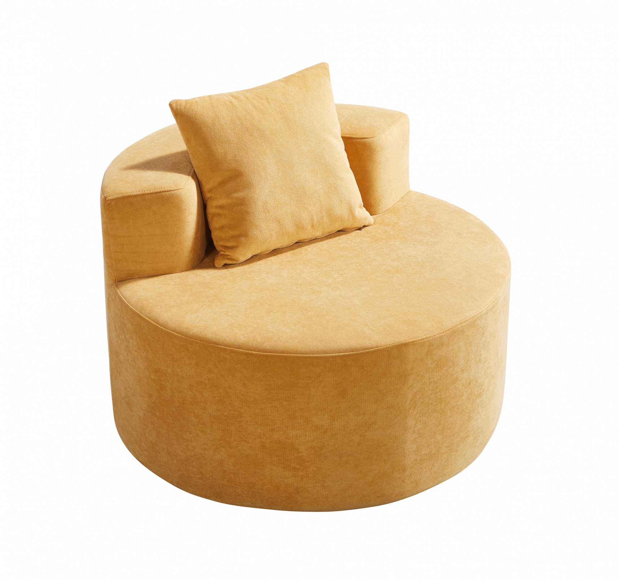 Yellow Round-Shape Compressed Couch