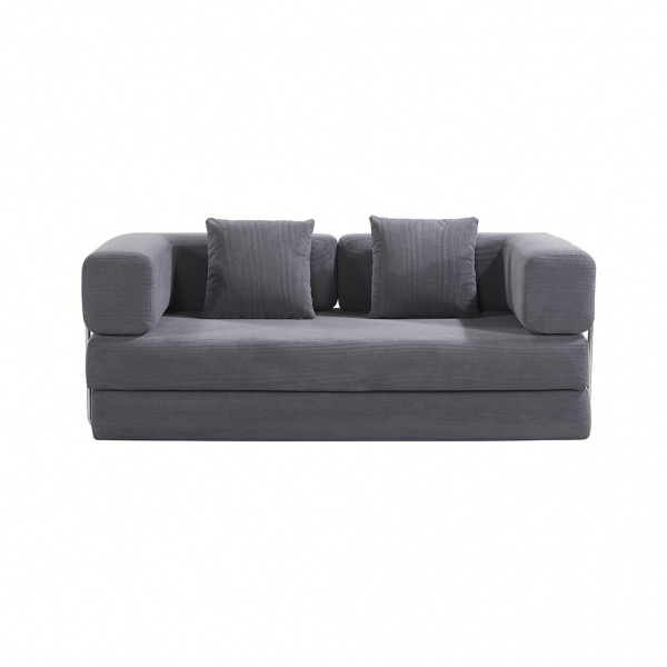 Gray Modular Love Seat Folding Compressed Sofa Bed