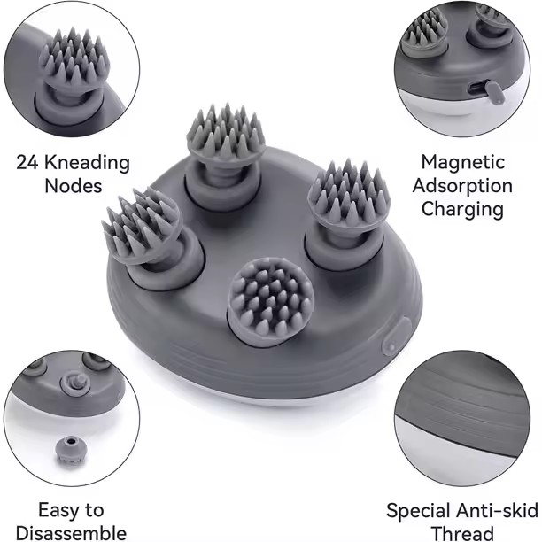 Scalp Head Massager with red light
