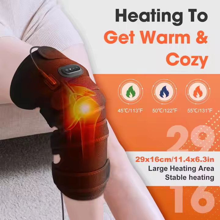 4-Motor Heated Massage Knee Pads
