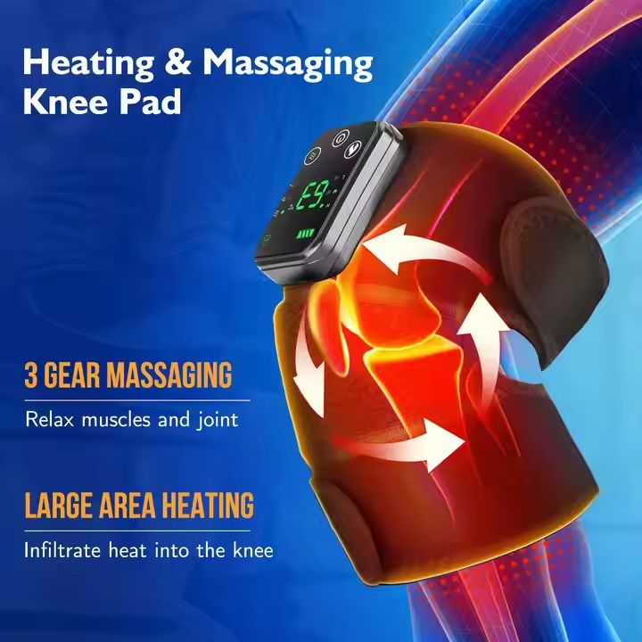 Push-Button Heated and Vibrating Knee Pads