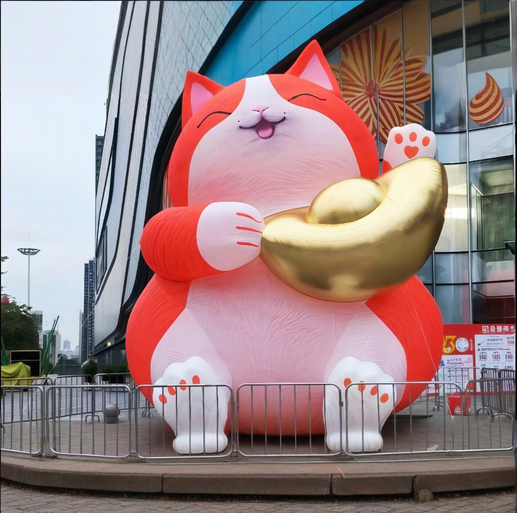 Inflatable Animal Cartoon Fortune Cat Maneki Neko
