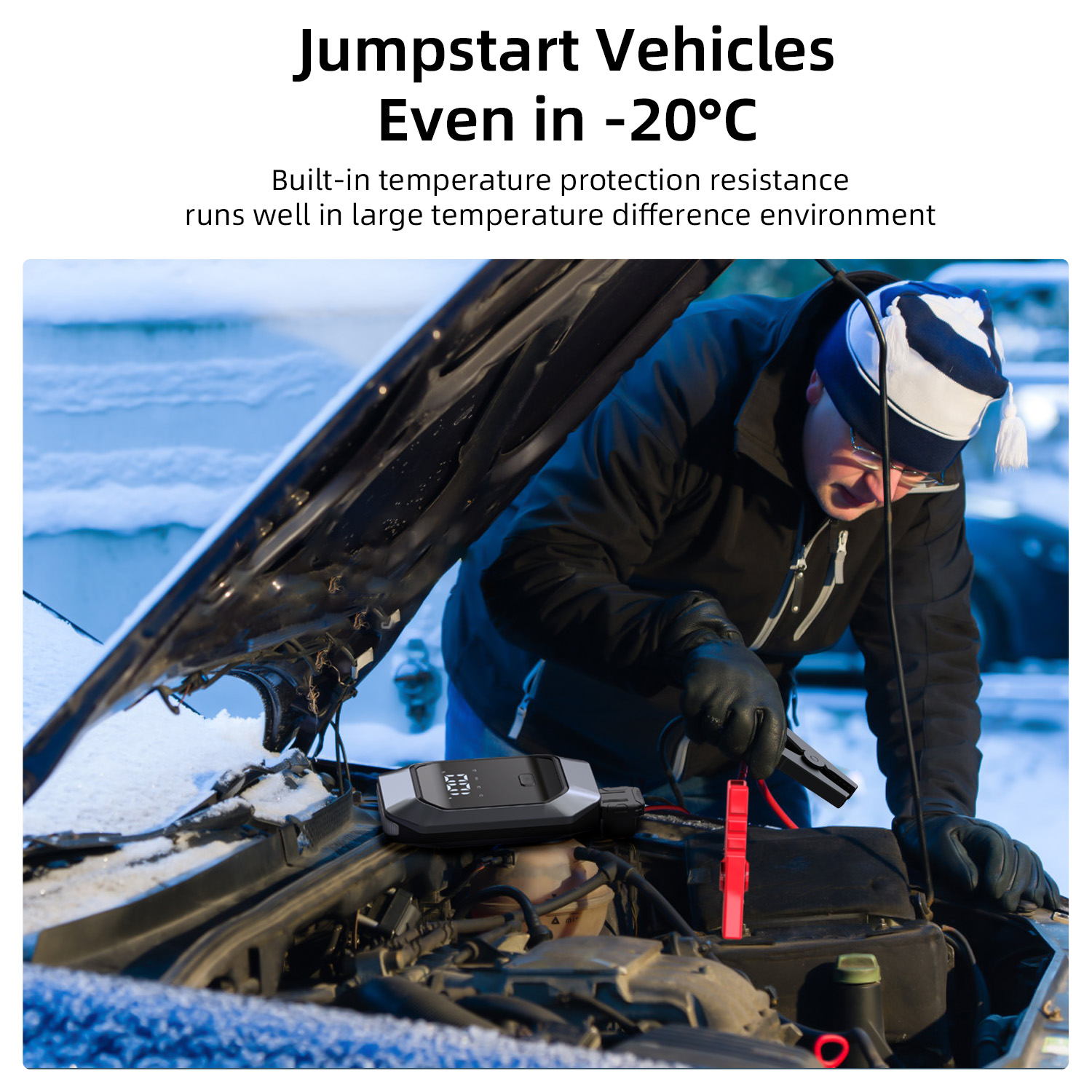Vyvylabs Energy Cube Car Jump Starter （12000mAh, peak current 1000A） 