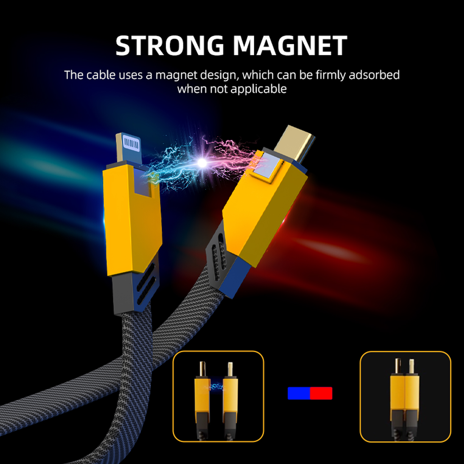 Vyvylabs Elite Series two-for-two Fast Charging Cable U+C to C+L 100W 1.2M