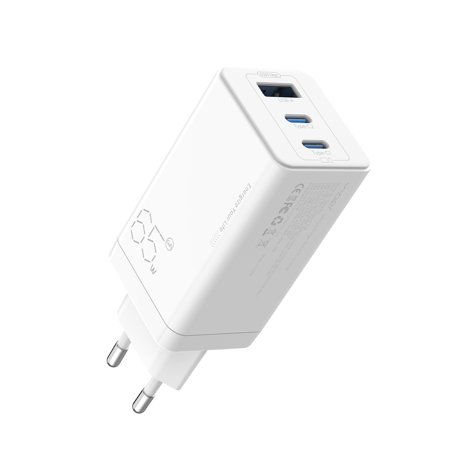 Vyvylabs GaN Fast Charger 65W A+2C （EU plug）