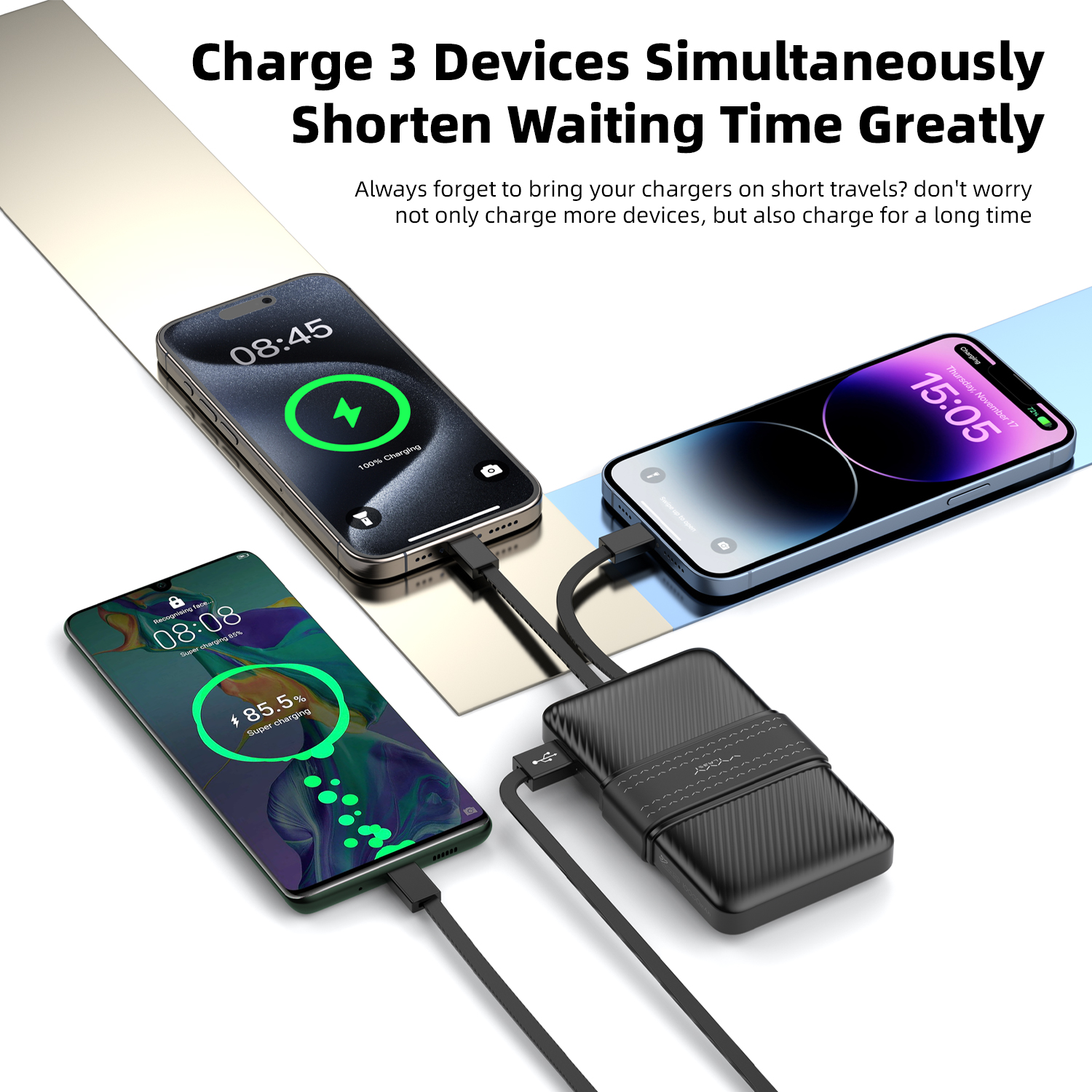 Vyvylabs Creamy Series Power Bank 10000mAh 20W （with C+L Cable） 