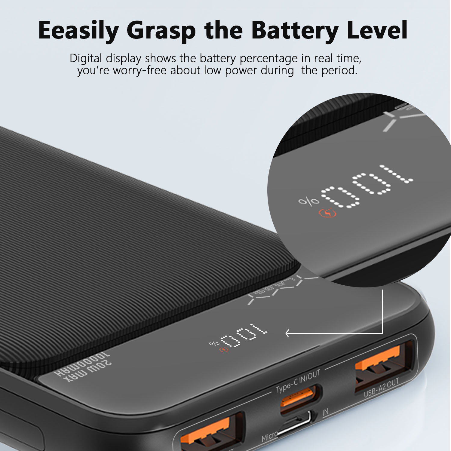 Vyvylabs Boya Digital Display Fast Charge Power bank 10000mAh 20W