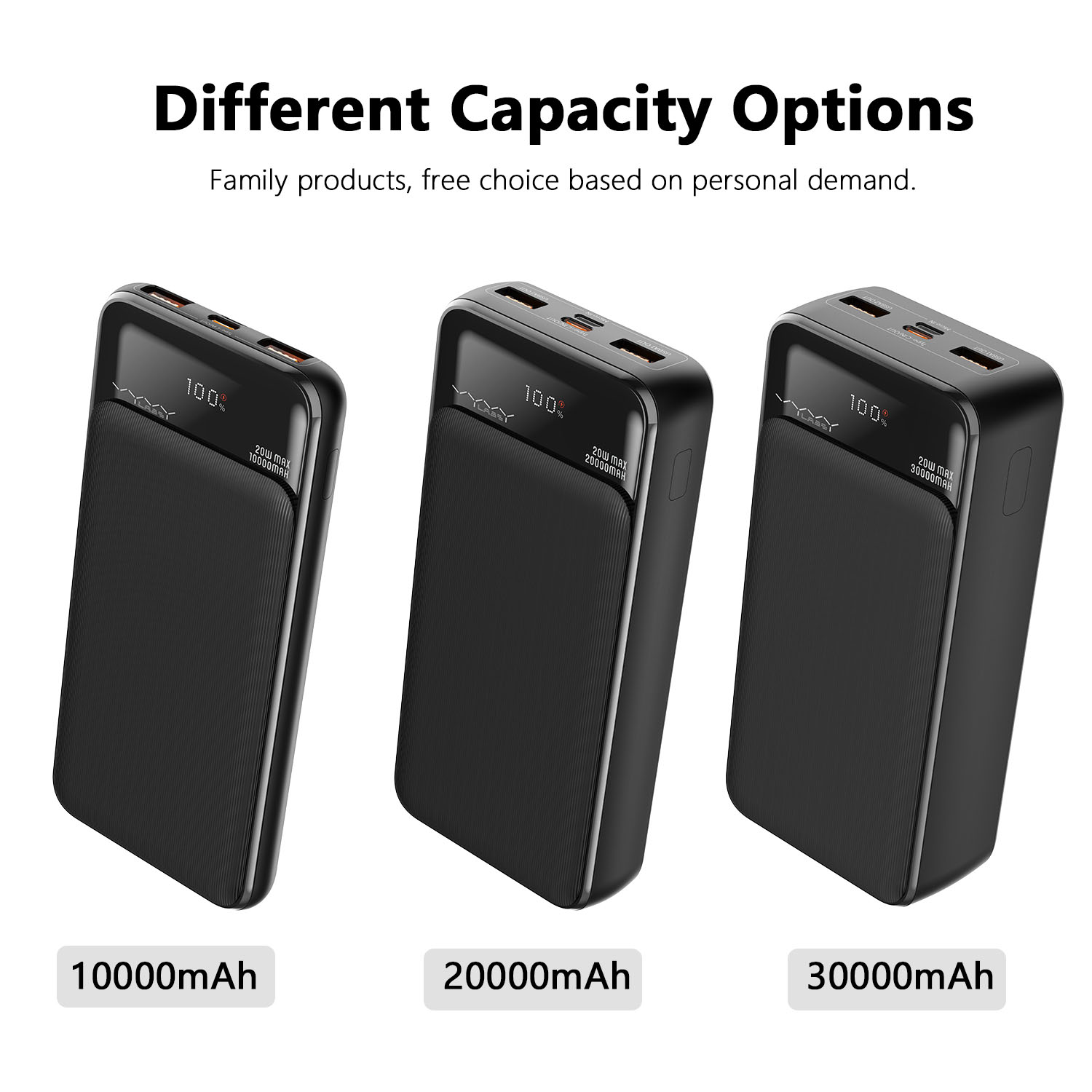Vyvylabs Boya Digital Display Fast Charge Power bank 20000mAh 20W