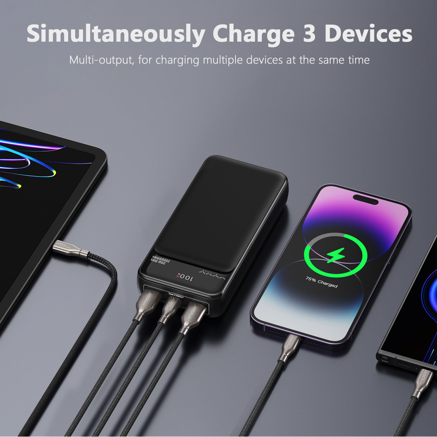 Vyvylabs Boya Digital Display Fast Charge Power bank 20000mAh 20W