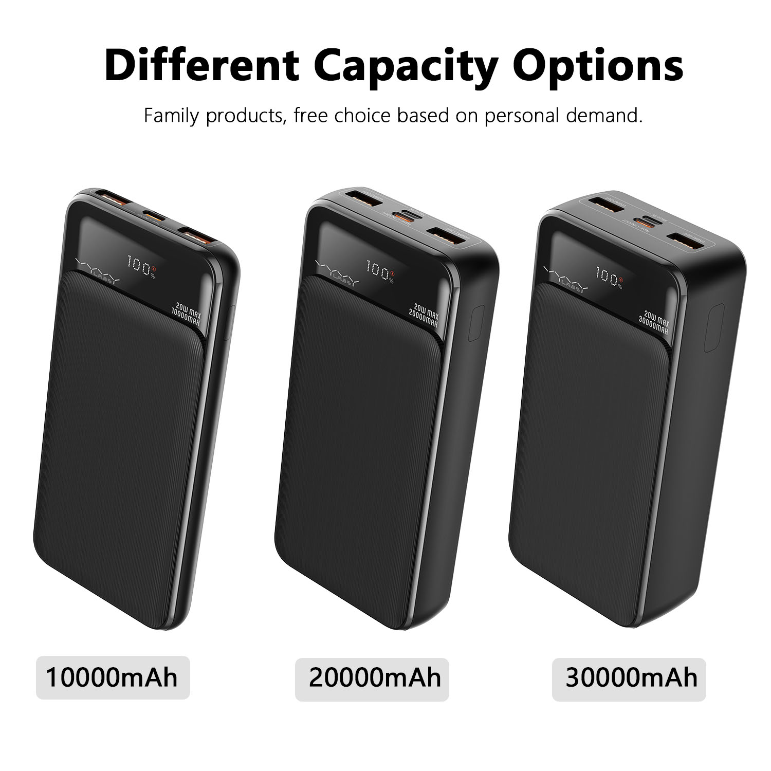 Vyvylabs Boya Digital Display Fast Charge Power bank 30000mAh 20W