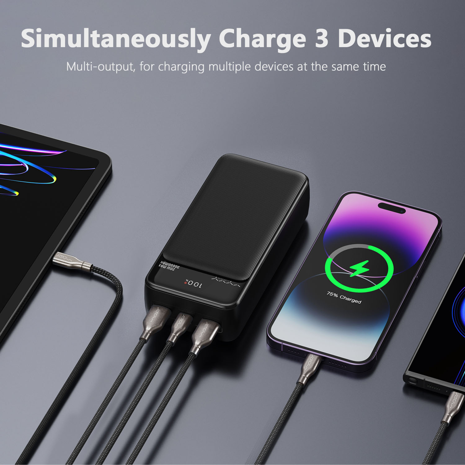 Vyvylabs Boya Digital Display Fast Charge Power bank 30000mAh 20W