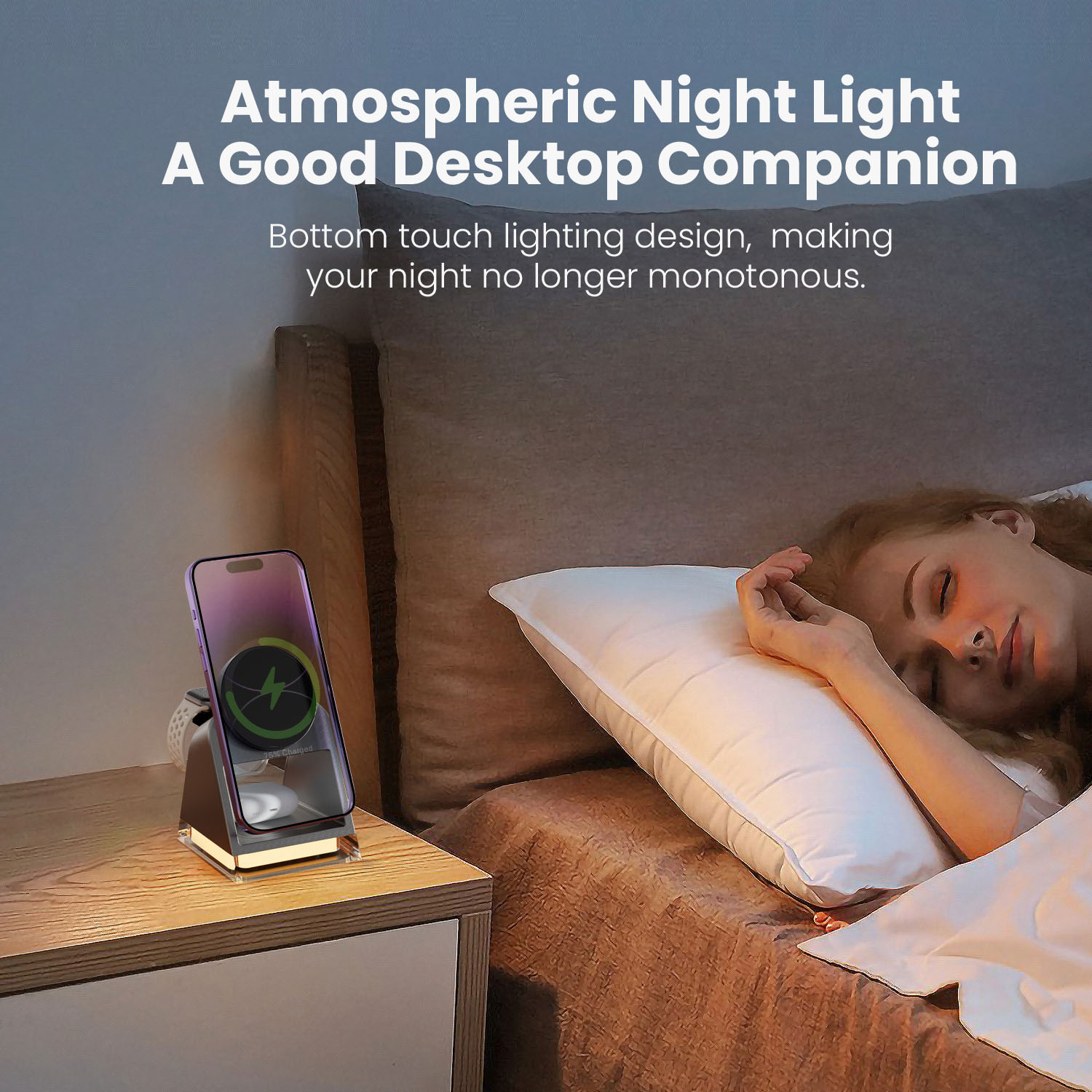 Vyvylabs W30 3 in 1 Wireless Charger 15W （With LED Light） 