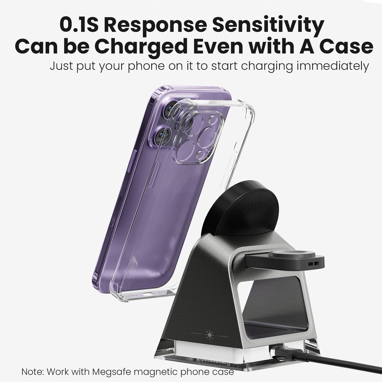 Vyvylabs W30 3 in 1 Wireless Charger 15W （With LED Light） 