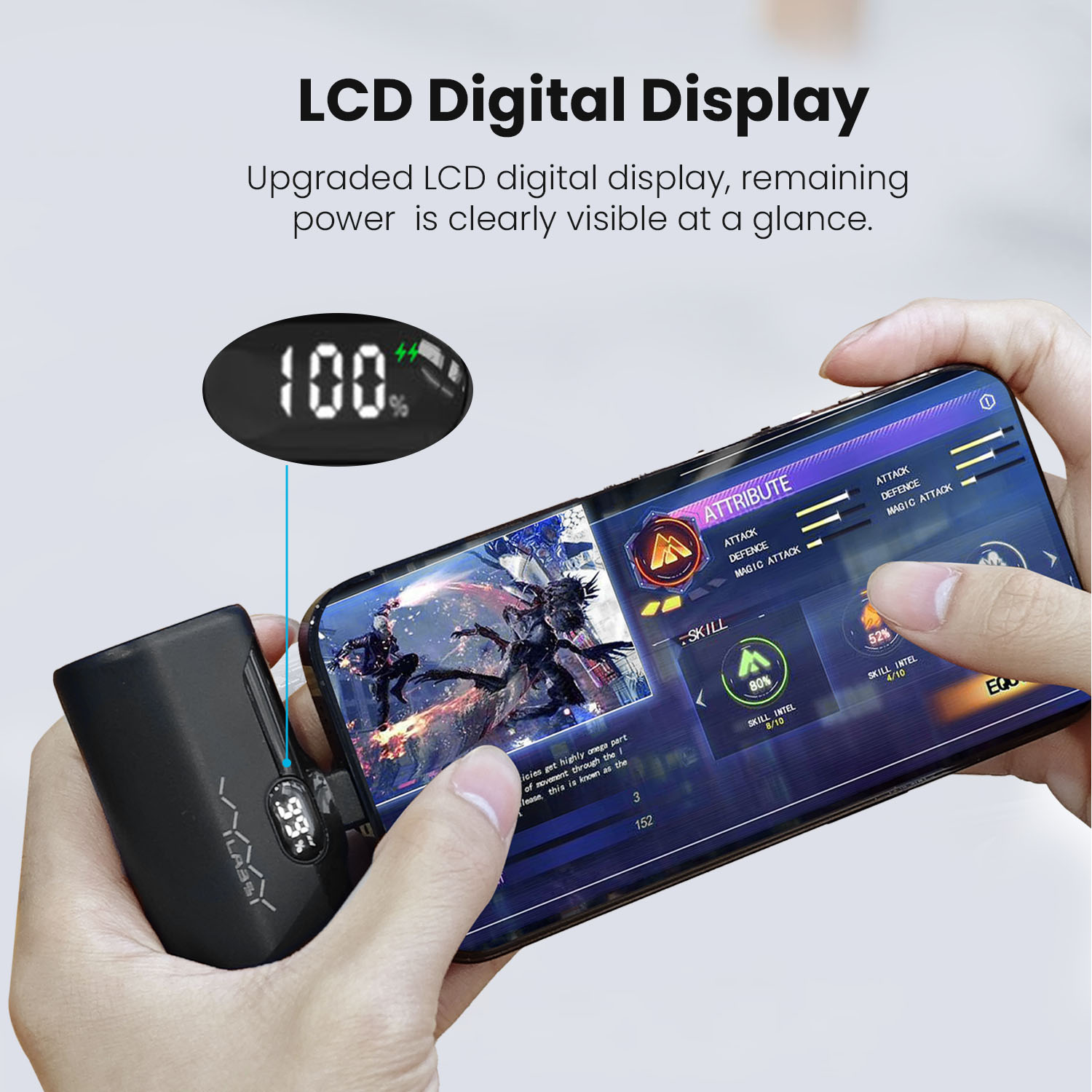 Vyvylabs Q05 Capsule Power Bank 5000mAh Type C （With Stand and Led light） 
