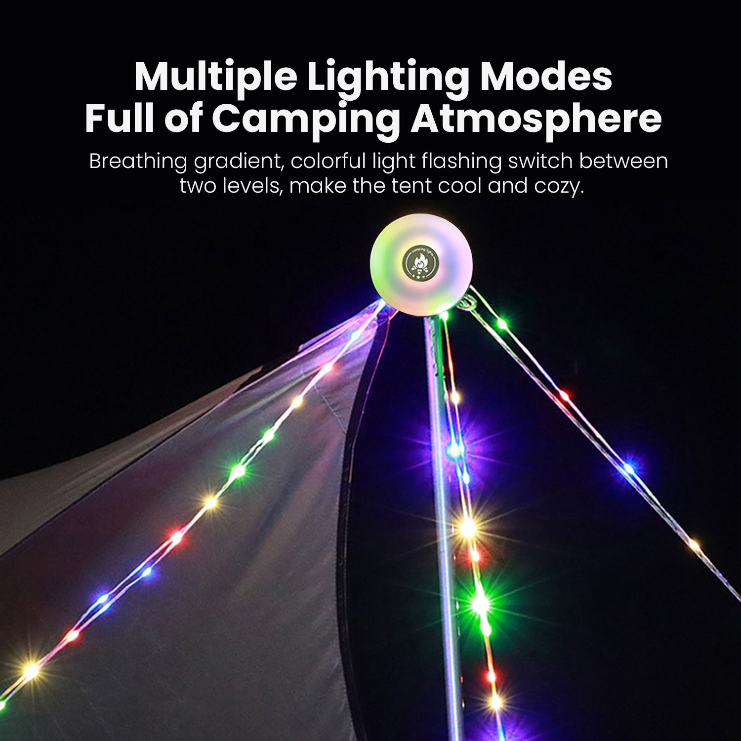 Vyvylabs Starry Sky Multifunctional Camping Light 10M （Storage Light Strip + Warm Light + Long Range Light + SOS Light）