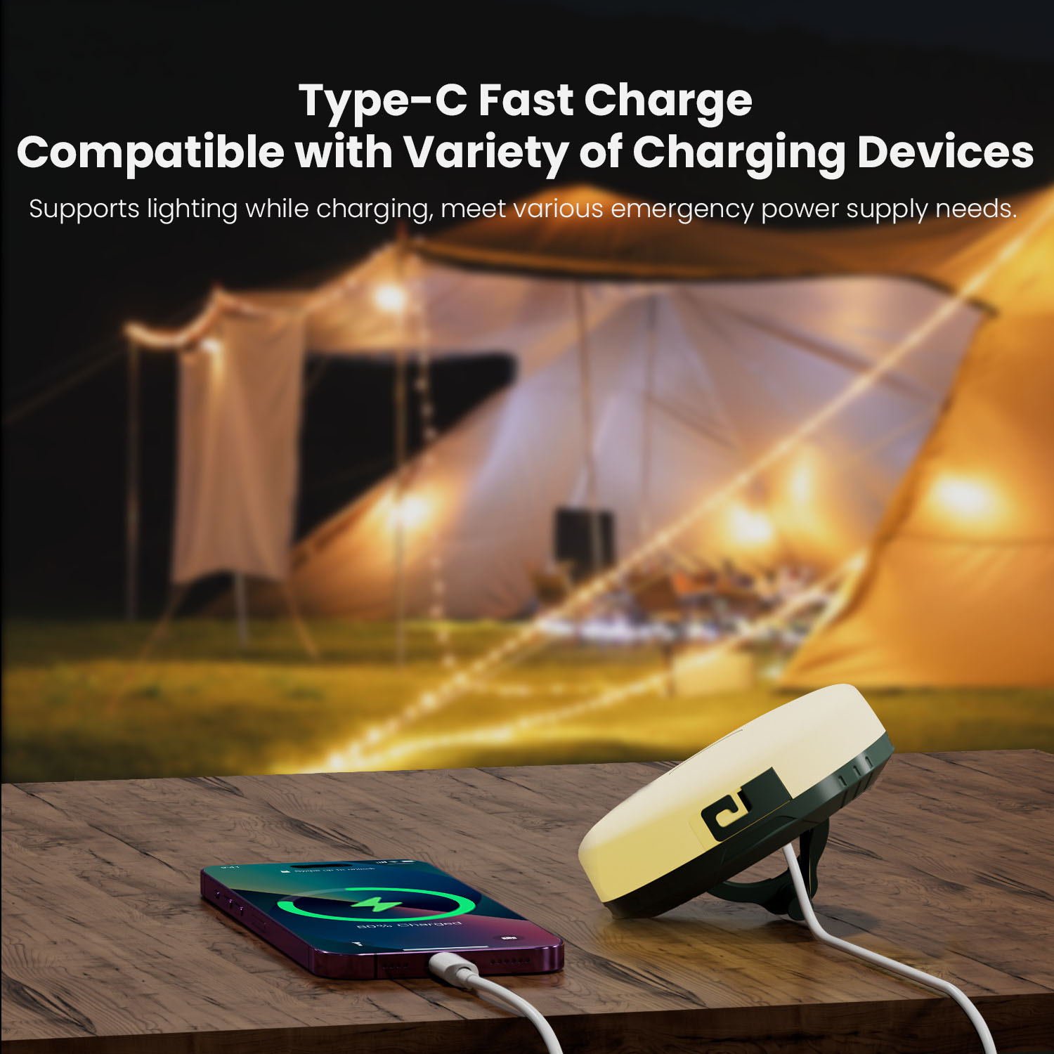 Vyvylabs Starry Sky Multifunctional Camping Light 10M （Storage Light Strip + Warm Light + Long Range Light + SOS Light）